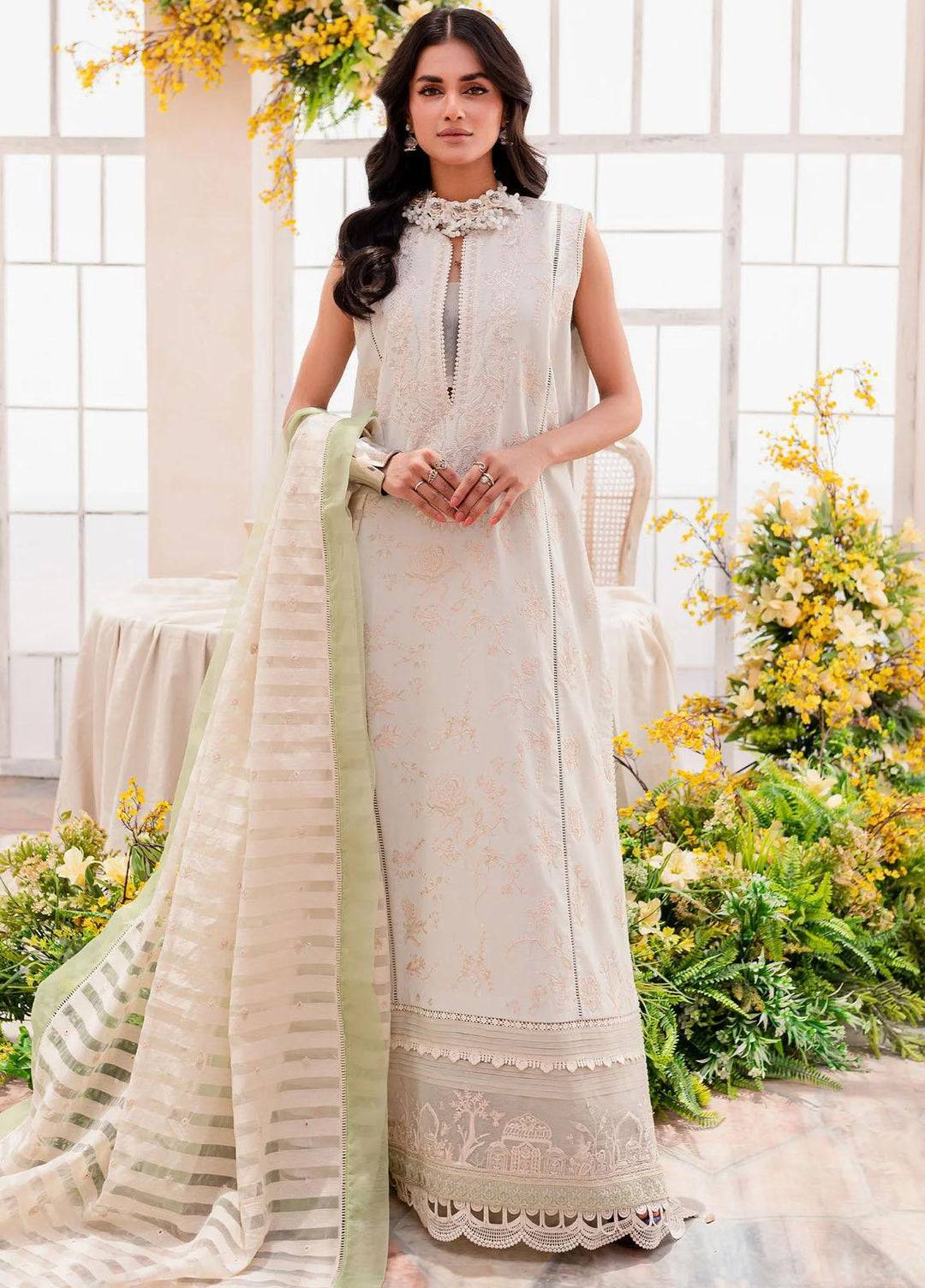 Maheru By Freesia Premium Embroidered Lawn Suits Unstitched 3 Piece FRE23MH MLFD145 Barsha - Summer Collection