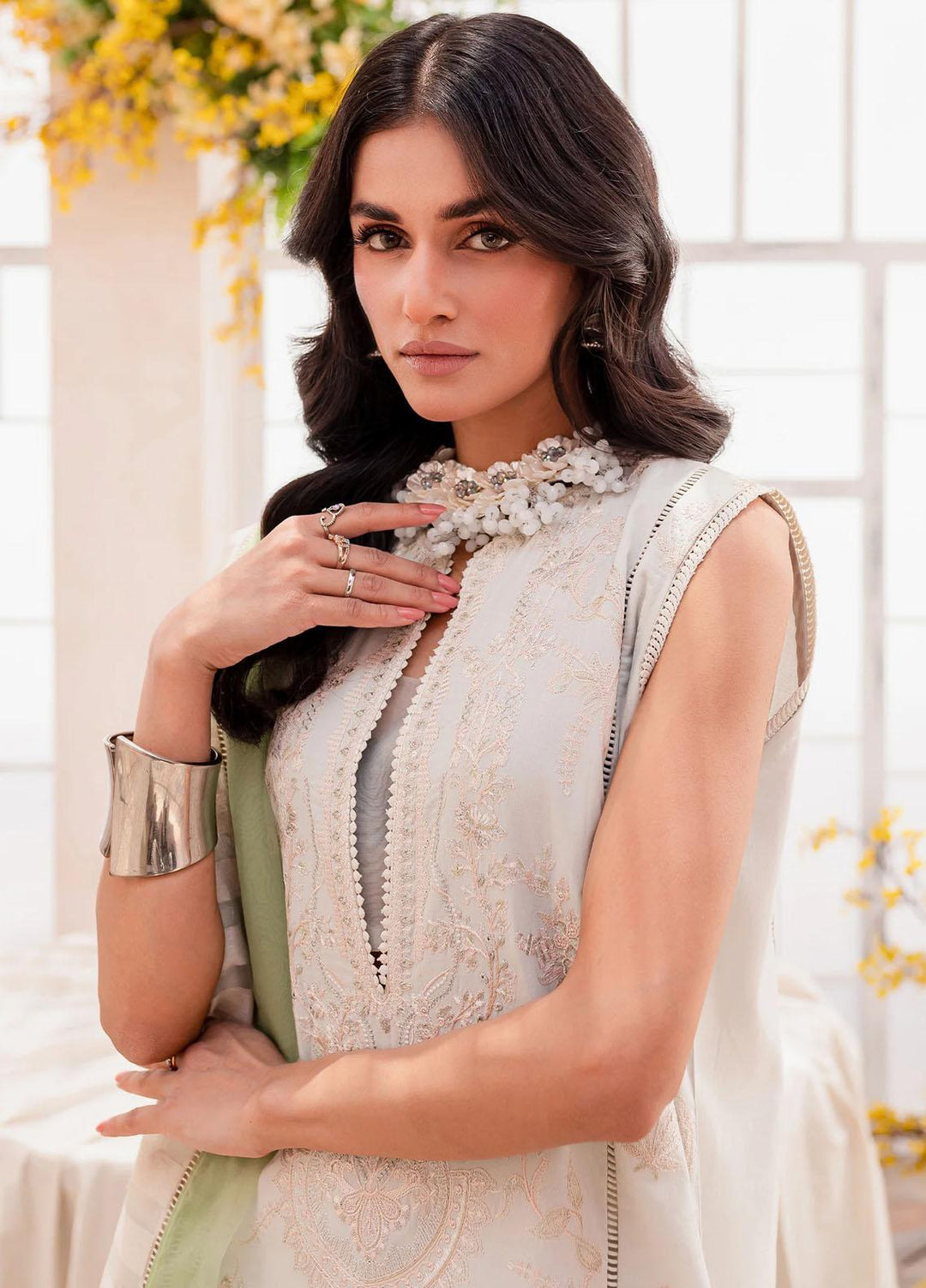 Maheru By Freesia Premium Embroidered Lawn Suits Unstitched 3 Piece FRE23MH MLFD145 Barsha - Summer Collection