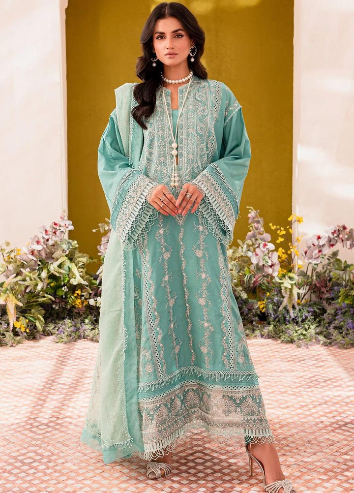 Maheru By Freesia Premium Embroidered Lawn Suits Unstitched 3 Piece FRE23MH MLFD150 Sumi - Summer Collection
