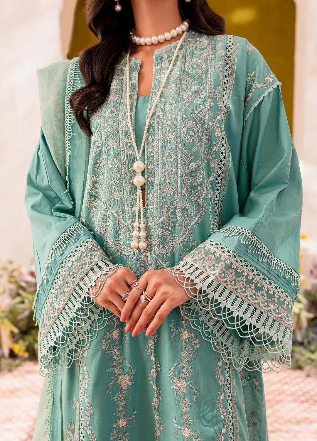 Maheru By Freesia Premium Embroidered Lawn Suits Unstitched 3 Piece FRE23MH MLFD150 Sumi - Summer Collection