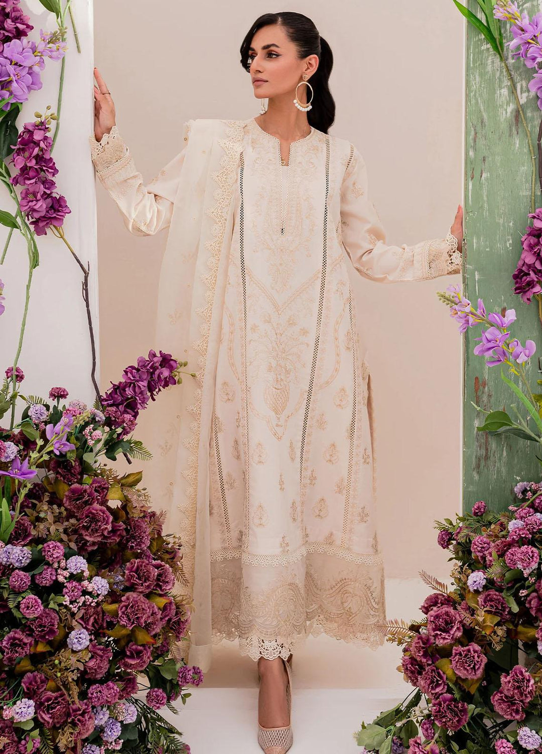 Maheru By Freesia Premium Embroidered Lawn Suits Unstitched 3 Piece FRE23MH MLFD151 Shay - Summer Collection
