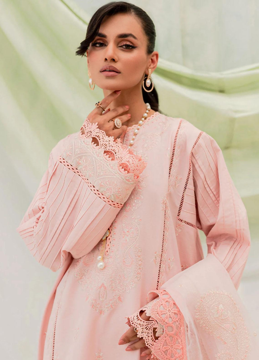 Maheru By Freesia Premium Embroidered Lawn Suits Unstitched 3 Piece FRE23MH MLFD152 Porna - Summer Collection