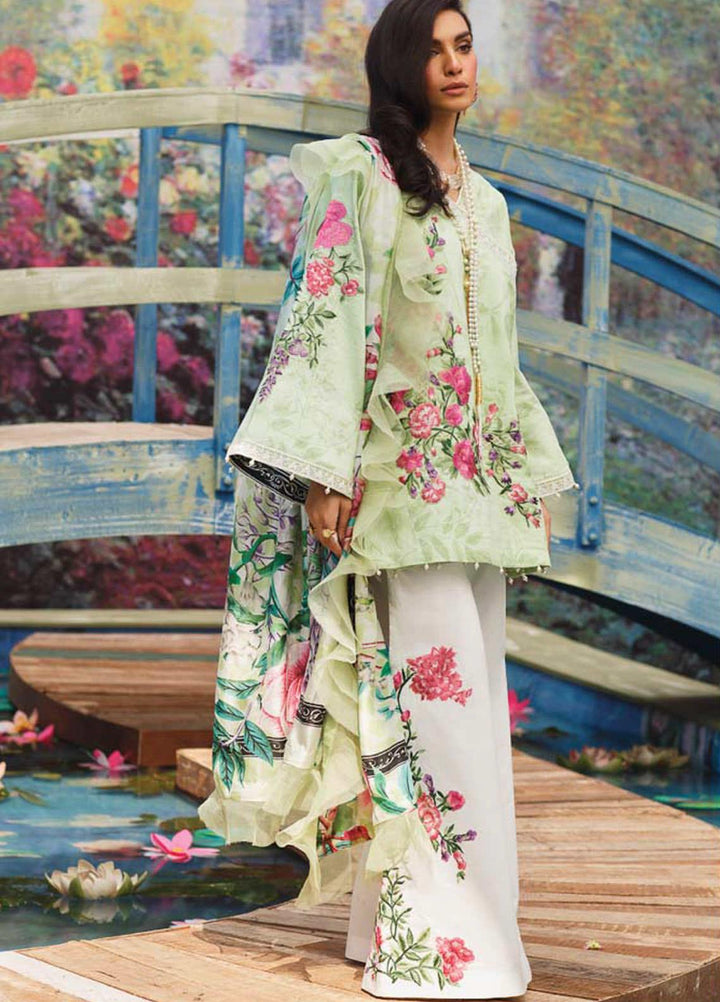 Mahgul Embroidered Lawn Suits Unstitched 3 Piece MG21LR MLL21-03 - Luxury Collection