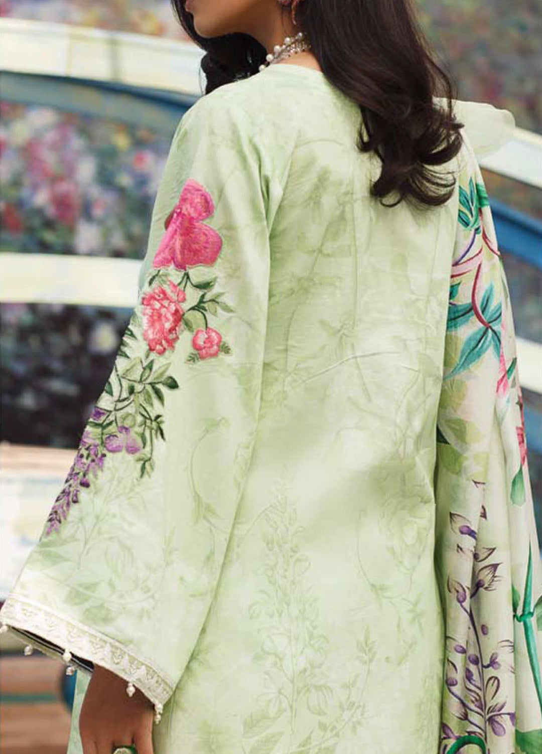 Mahgul Embroidered Lawn Suits Unstitched 3 Piece MG21LR MLL21-03 - Luxury Collection