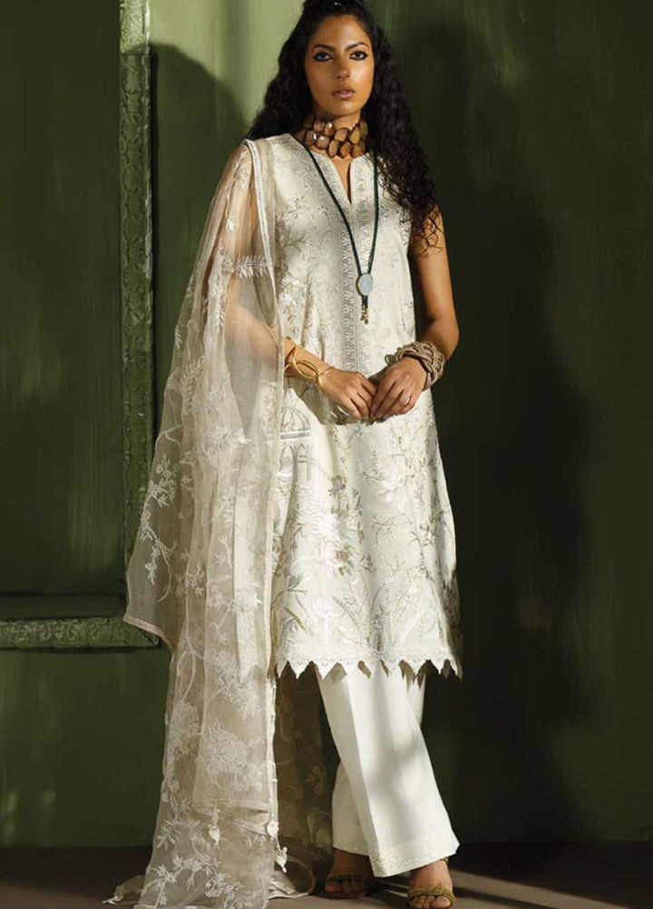 Mahgul Embroidered Lawn Suits Unstitched 3 Piece MG21LR MLL21-12 - Luxury Collection