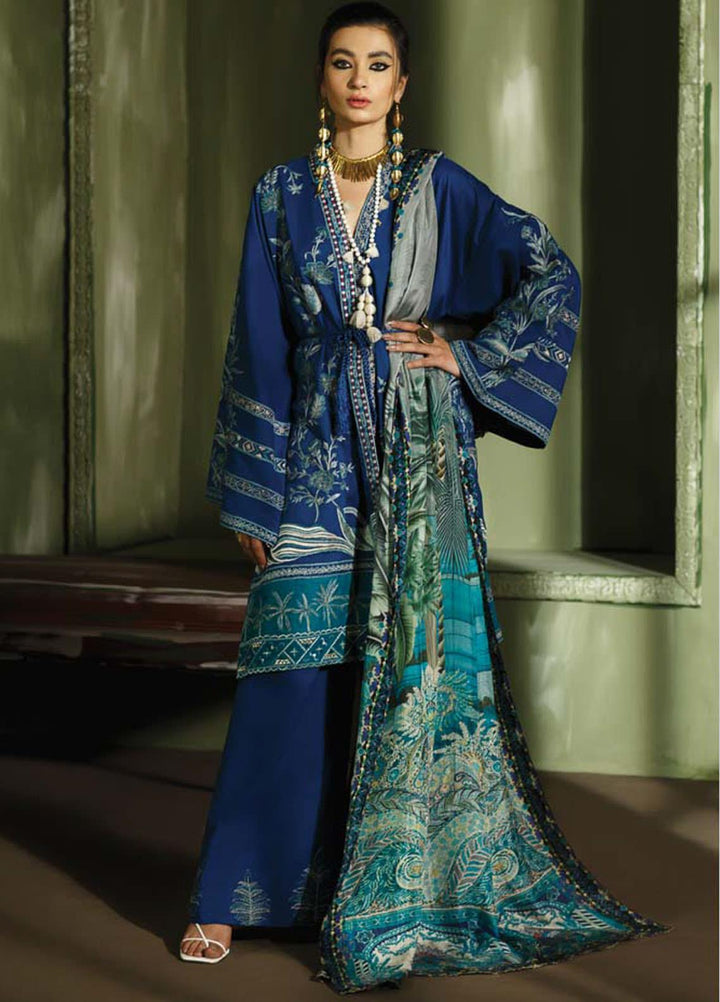 Mahgul Embroidered Lawn Suits Unstitched 3 Piece MG21LR MLL21-13 - Luxury Collection