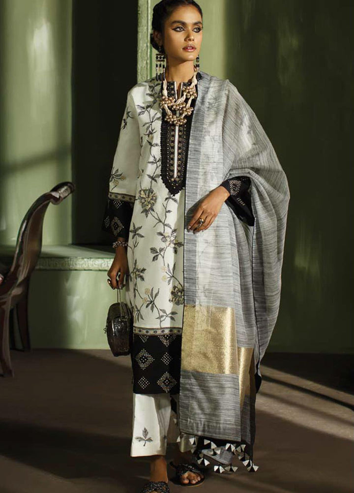 Mahgul Embroidered Lawn Suits Unstitched 3 Piece MG21LR MLL21-14 - Luxury Collection