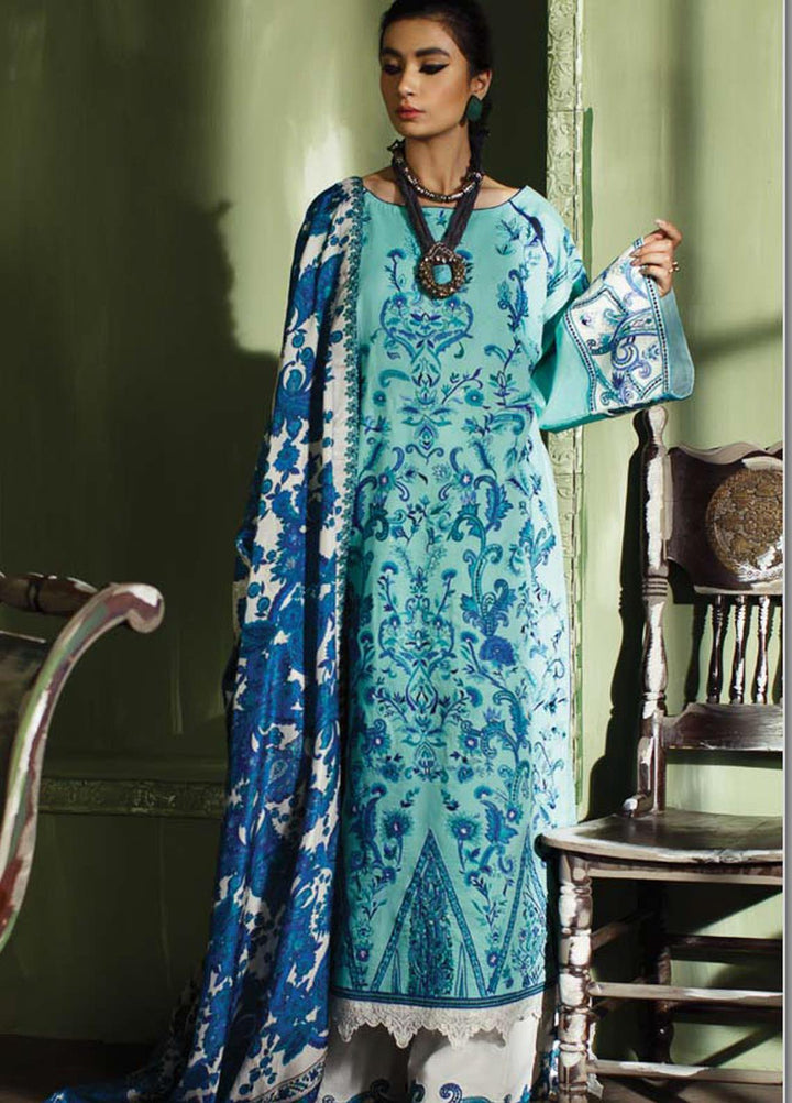 Mahgul Embroidered Lawn Suits Unstitched 3 Piece MG21LR MLL21-15 - Luxury Collection