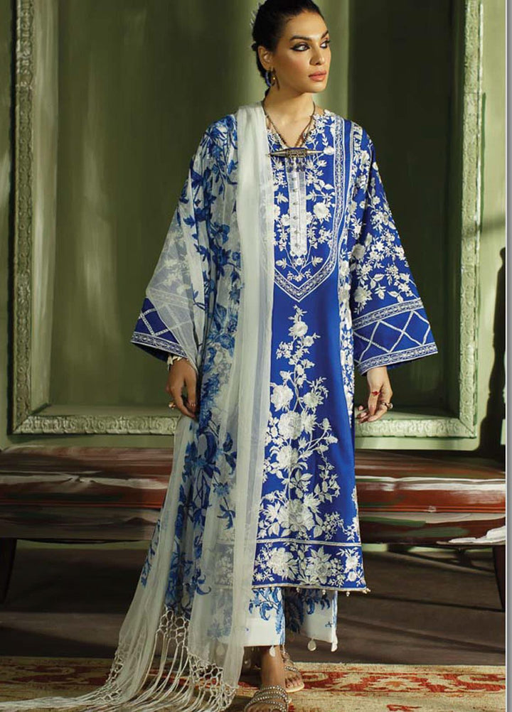Mahgul Embroidered Lawn Suits Unstitched 3 Piece MG21LR MLL21-16 - Luxury Collection