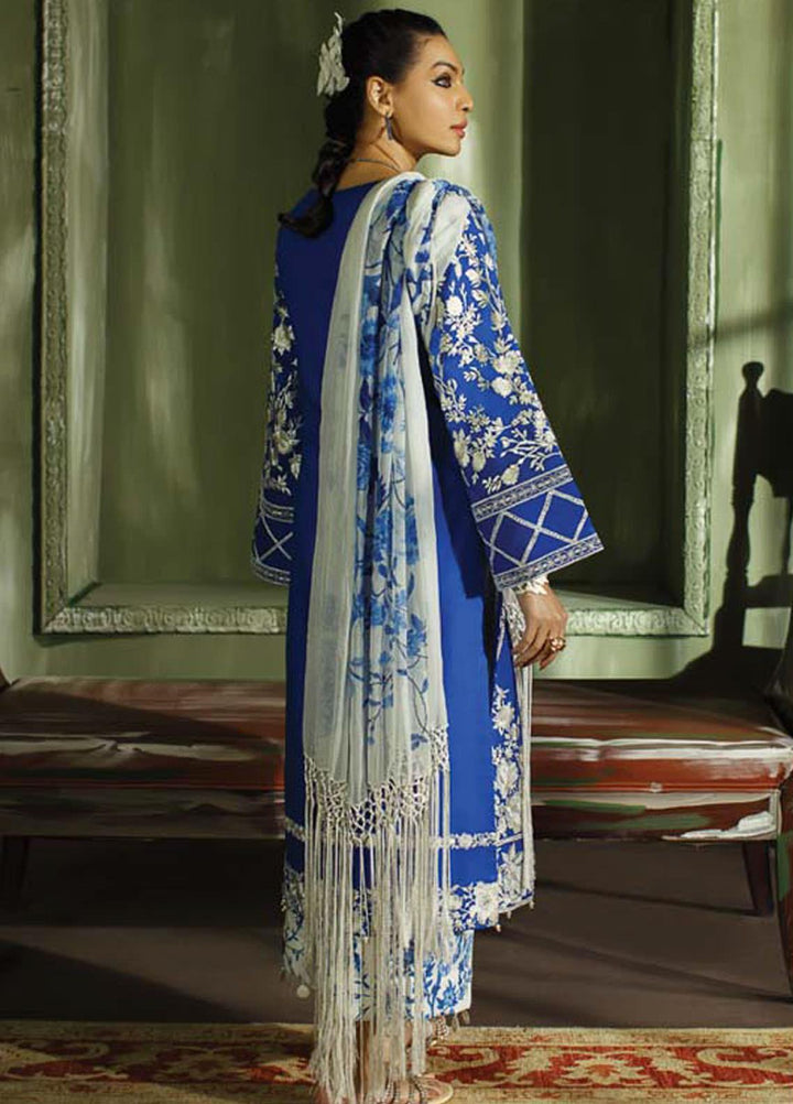 Mahgul Embroidered Lawn Suits Unstitched 3 Piece MG21LR MLL21-16 - Luxury Collection