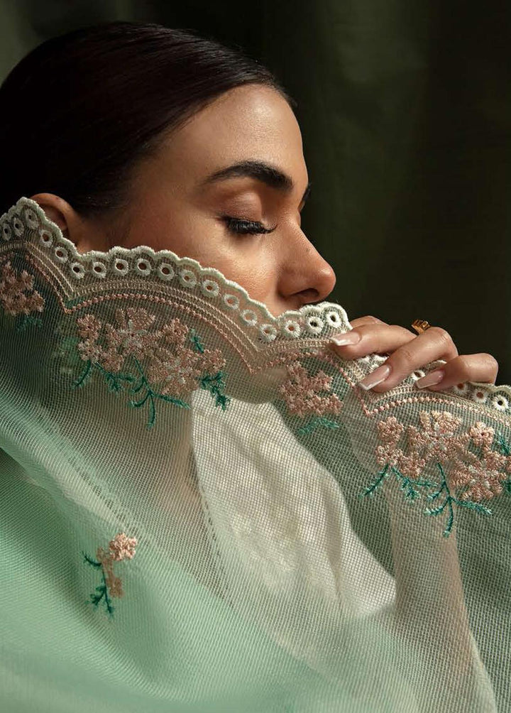 Mahiri By Cross Stitch Embroidered Lawn Suits Unstitched 3 Piece CS23M 02 Blooming Serene - Summer Collection
