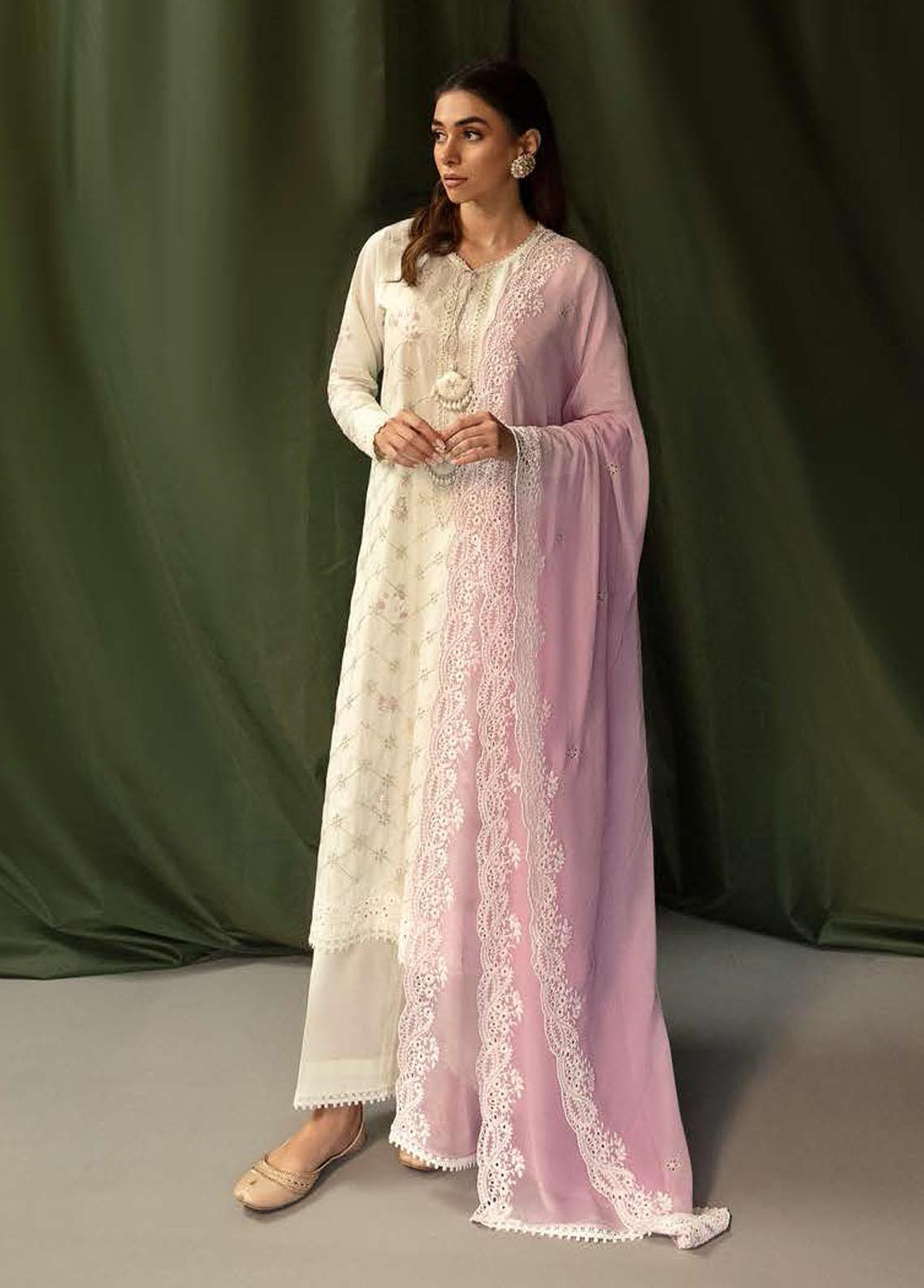 Mahiri By Cross Stitch Embroidered Lawn Suits Unstitched 3 Piece CS23M 05 Lavender Elara - Summer Collection