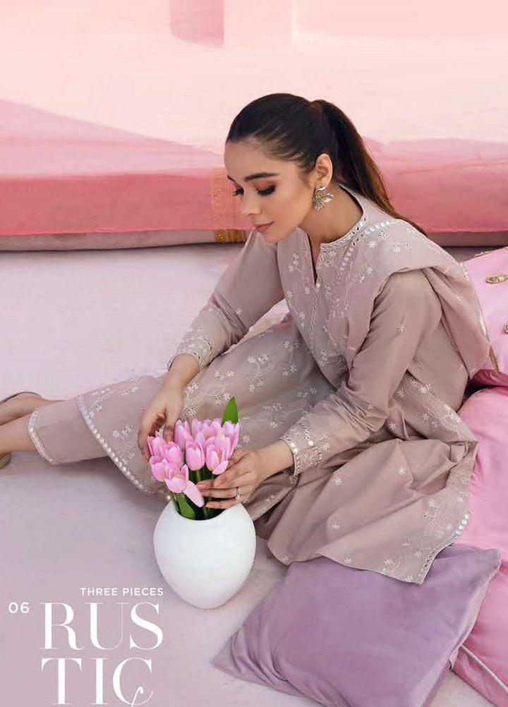 Mahiri By Cross Stitch Embroidered Lawn Suits Unstitched 3 Piece CS23M-V2 06 Rustic Smoke - Summer Collection