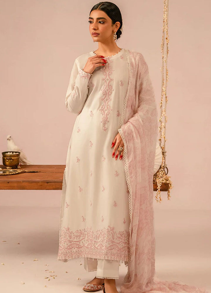 Mahiri by Cross Stitch Embroidered Lawn Suit Unstitched 3 Piece CS24M2 Ivory Cream