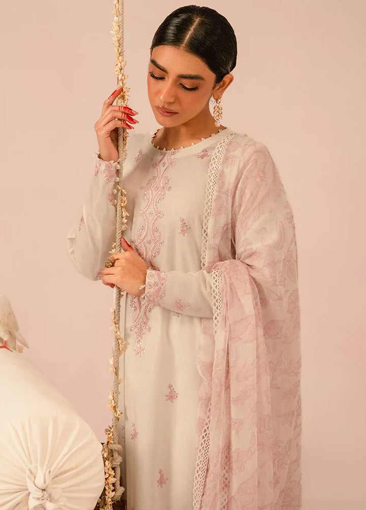 Mahiri by Cross Stitch Embroidered Lawn Suit Unstitched 3 Piece CS24M2 Ivory Cream