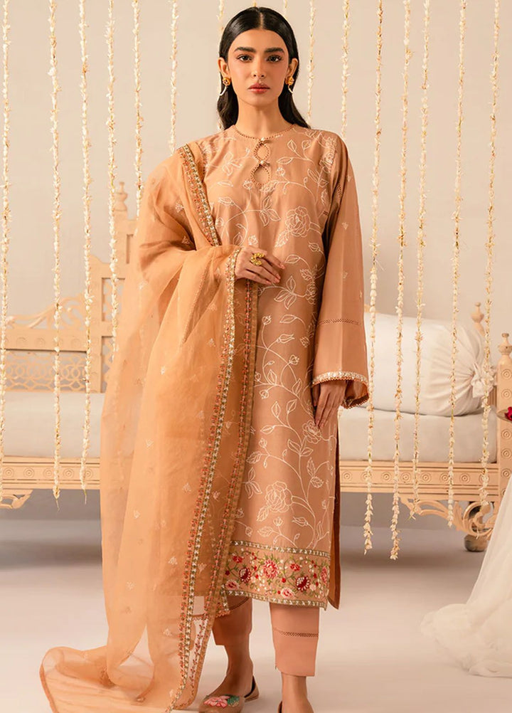 Mahiri by Cross Stitch Embroidered Lawn Suit Unstitched 3 Piece CS24M2 Rustic Brown