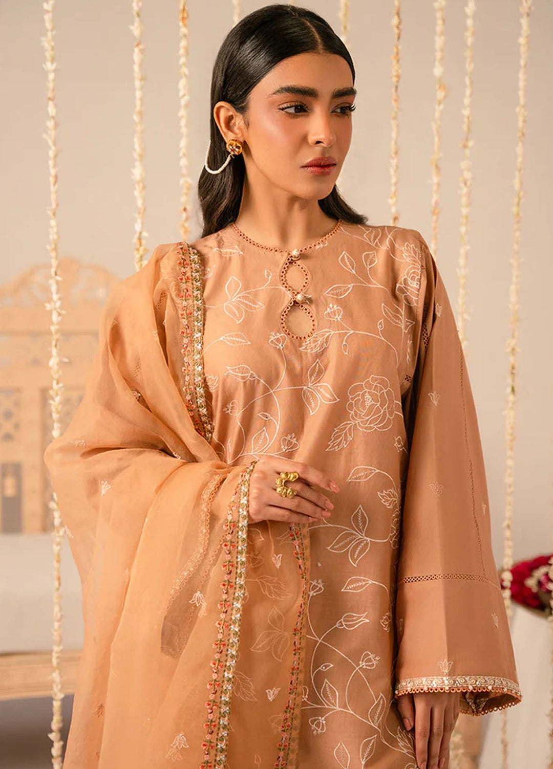 Mahiri by Cross Stitch Embroidered Lawn Suit Unstitched 3 Piece CS24M2 Rustic Brown