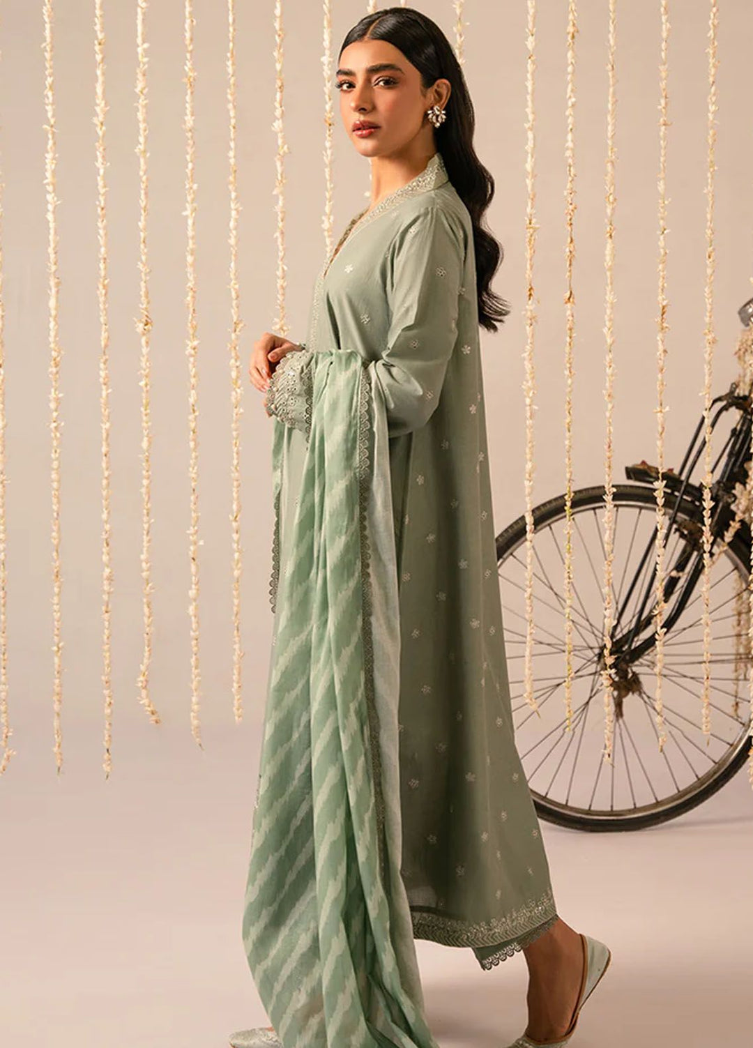 Mahiri by Cross Stitch Embroidered Lawn Suit Unstitched 3 Piece CS24M2 Sage Green