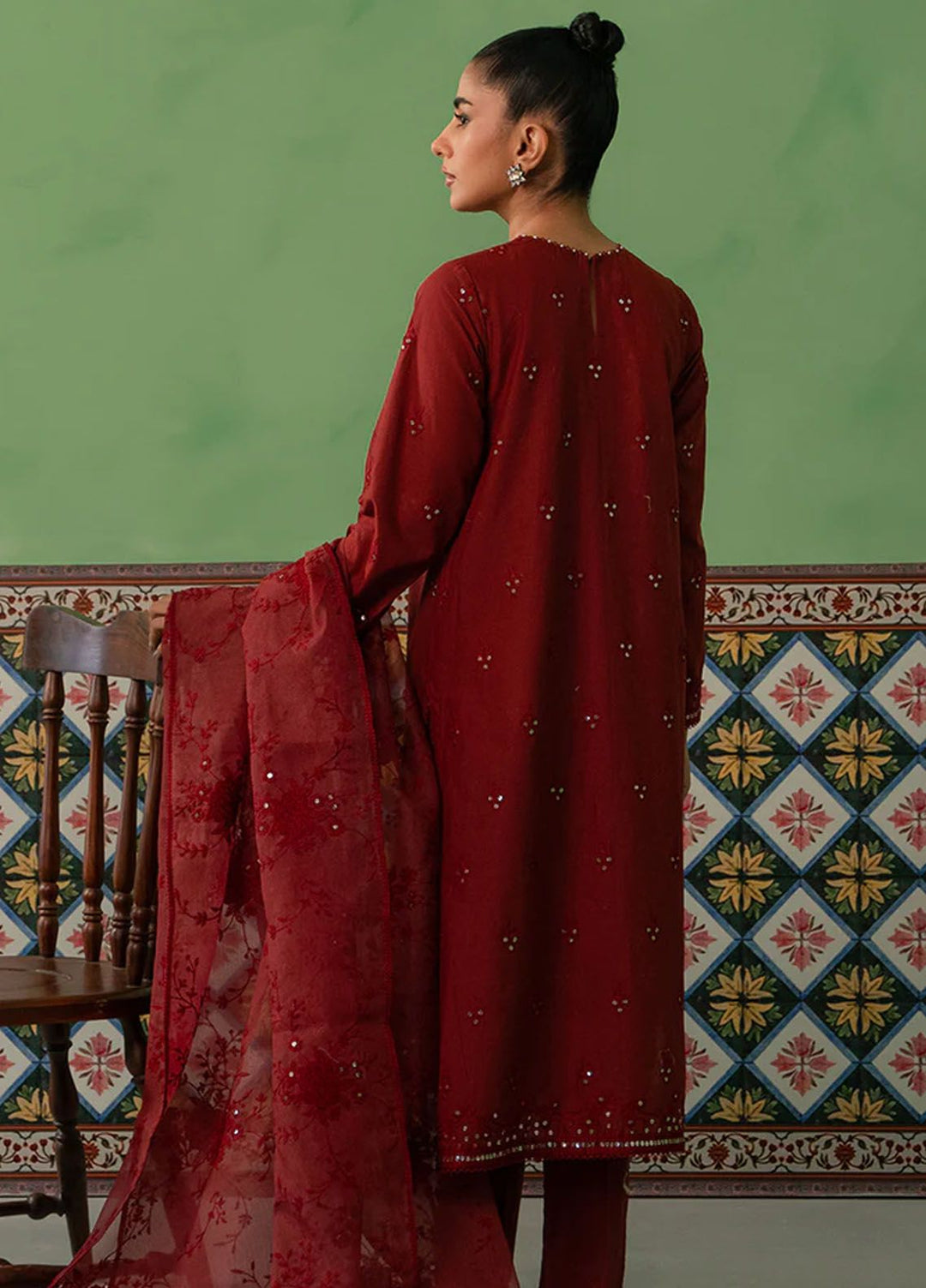 Mahiri by Cross Stitch Embroidered Lawn Suits Unstitched 3 Piece CS24M D-01 Rose Florine - Summer Collection