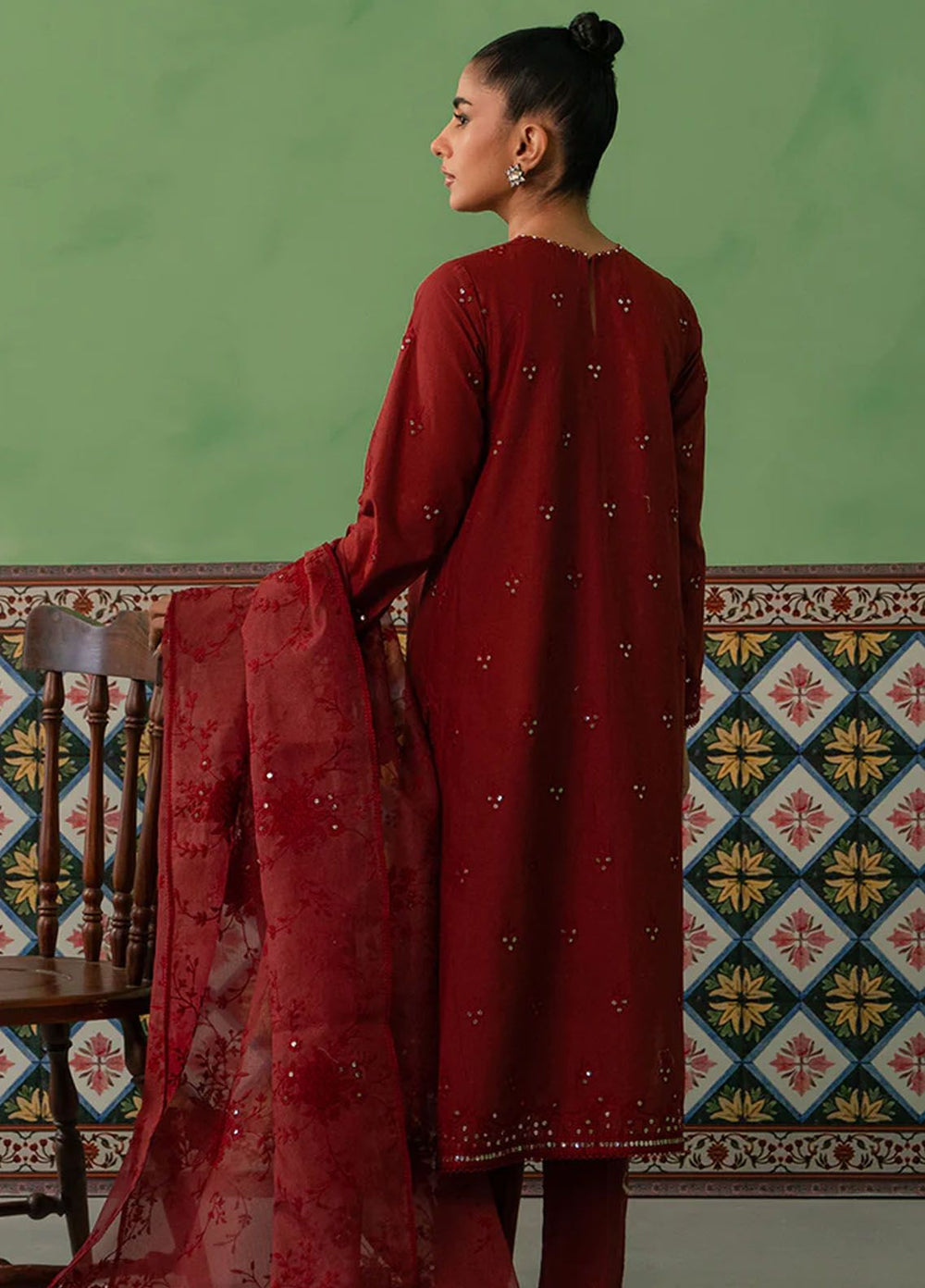 Mahiri by Cross Stitch Embroidered Lawn Suits Unstitched 3 Piece CS24M D-01 Rose Florine - Summer Collection