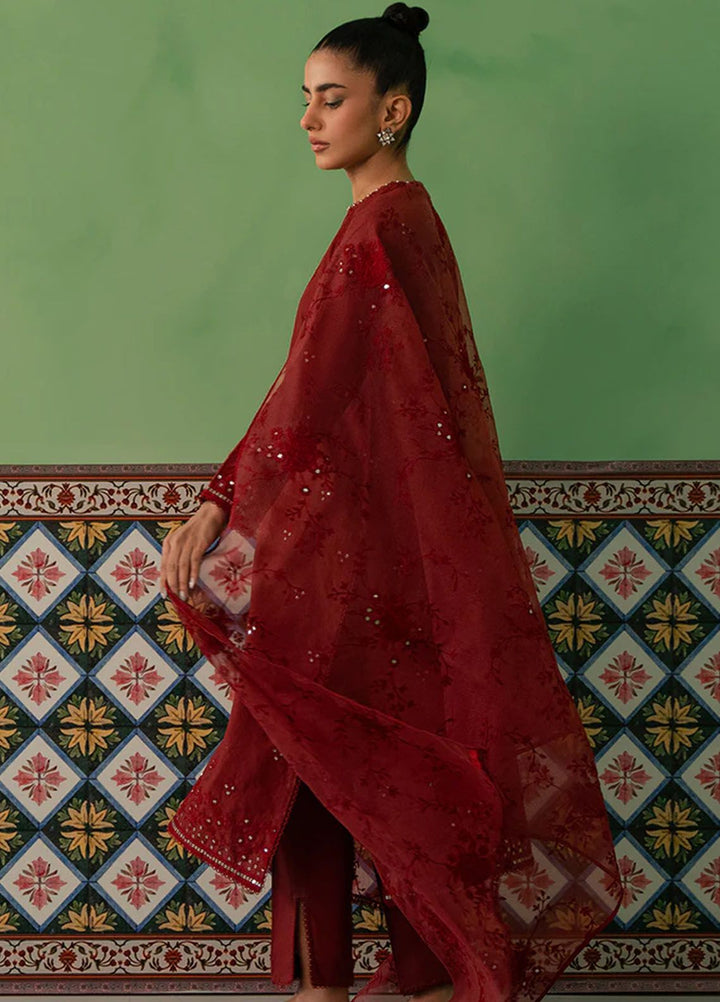 Mahiri by Cross Stitch Embroidered Lawn Suits Unstitched 3 Piece CS24M D-01 Rose Florine - Summer Collection