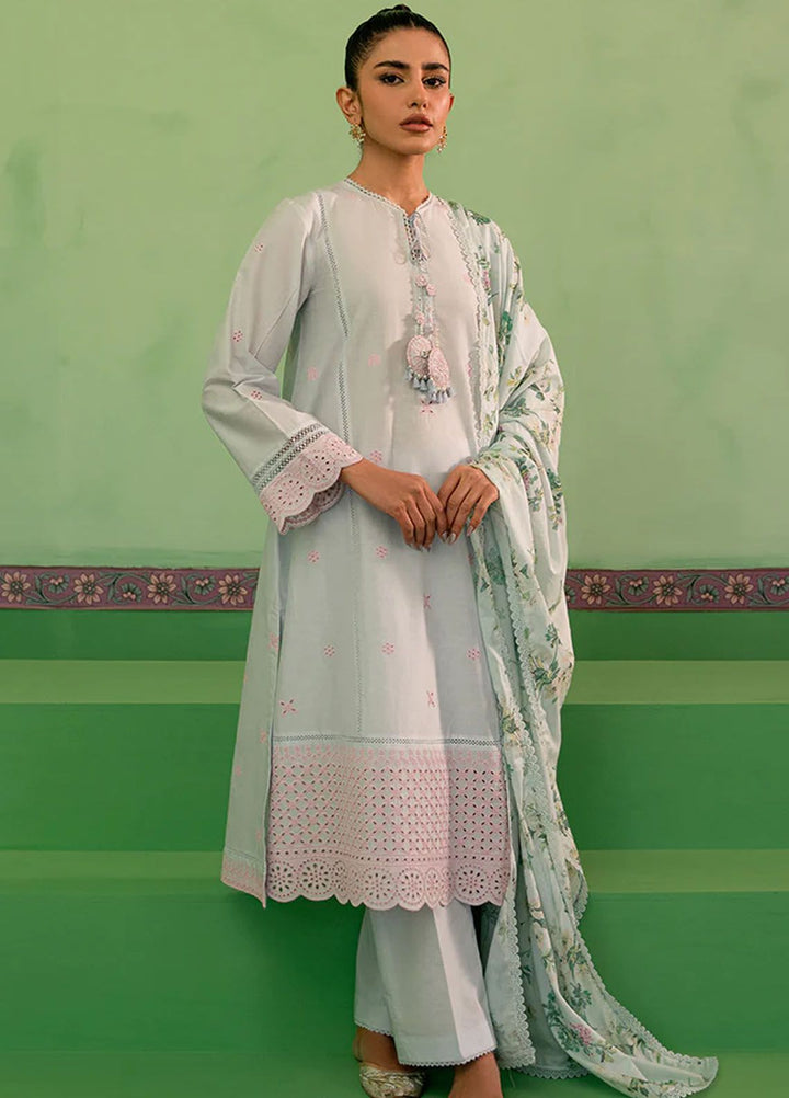 Mahiri by Cross Stitch Embroidered Lawn Suits Unstitched 3 Piece CS24M D-03 Aqua Pearl - Summer Collection