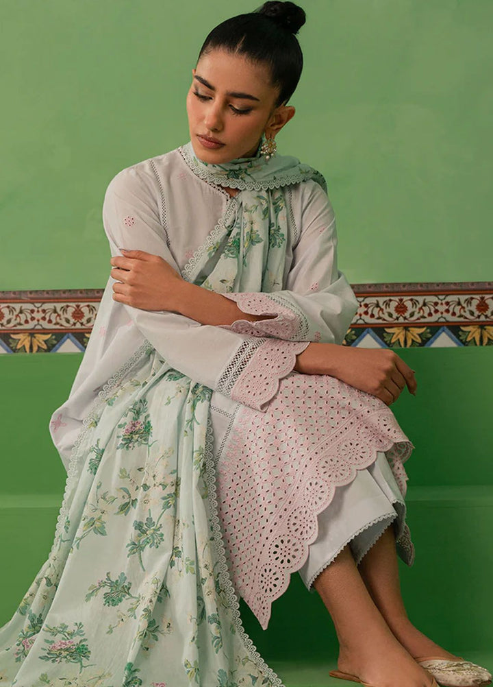 Mahiri by Cross Stitch Embroidered Lawn Suits Unstitched 3 Piece CS24M D-03 Aqua Pearl - Summer Collection