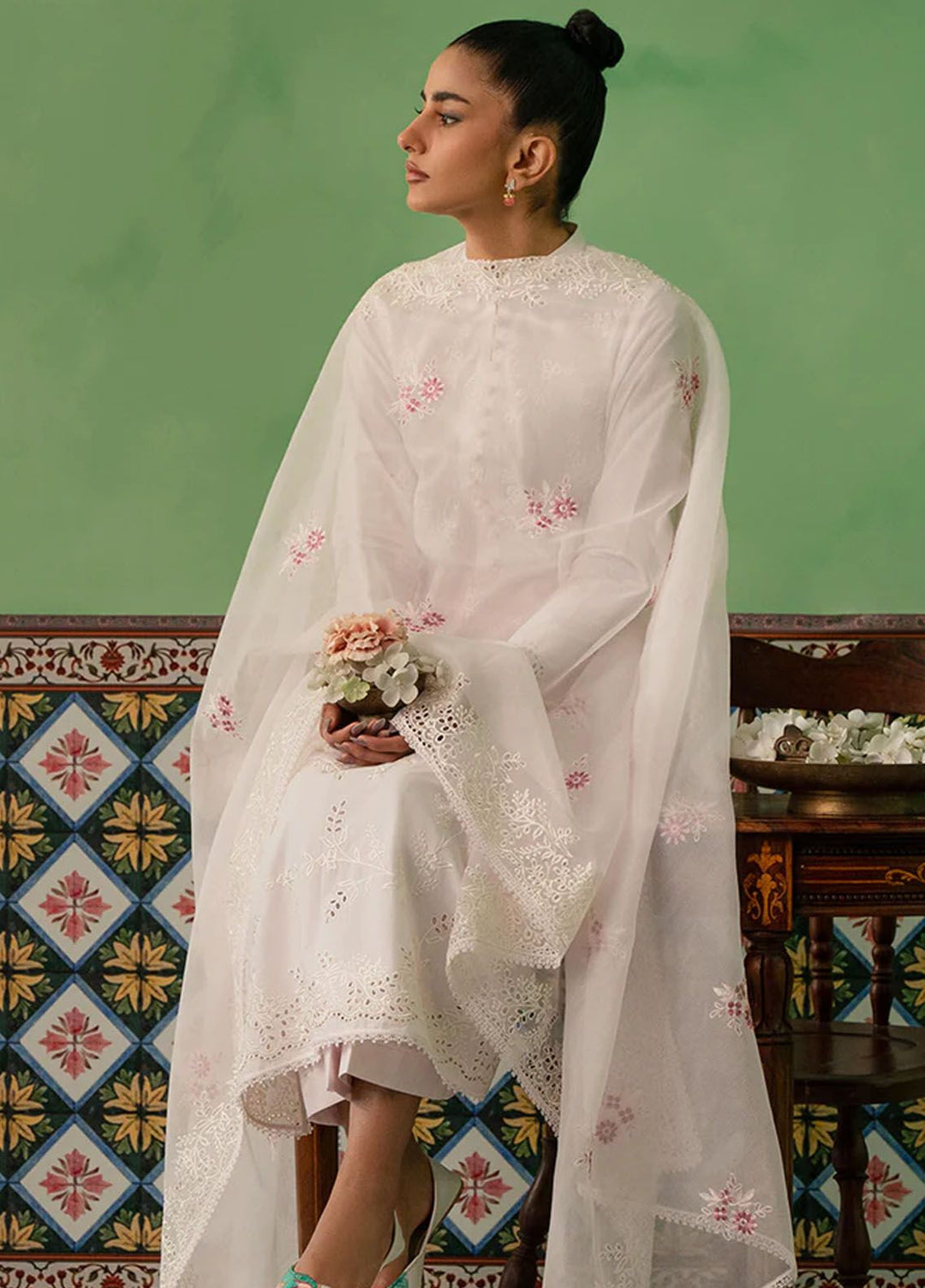 Mahiri by Cross Stitch Embroidered Lawn Suits Unstitched 3 Piece CS24M D-04 Heavenly Pink - Summer Collection