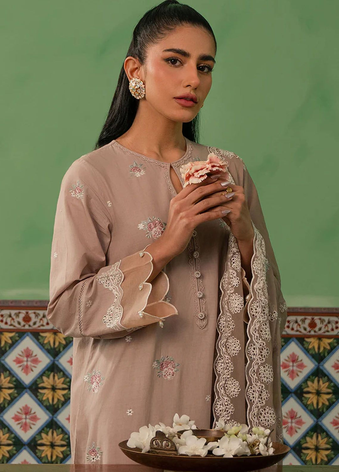 Mahiri by Cross Stitch Embroidered Lawn Suits Unstitched 3 Piece CS24M D-06 Summer Bloom - Summer Collection