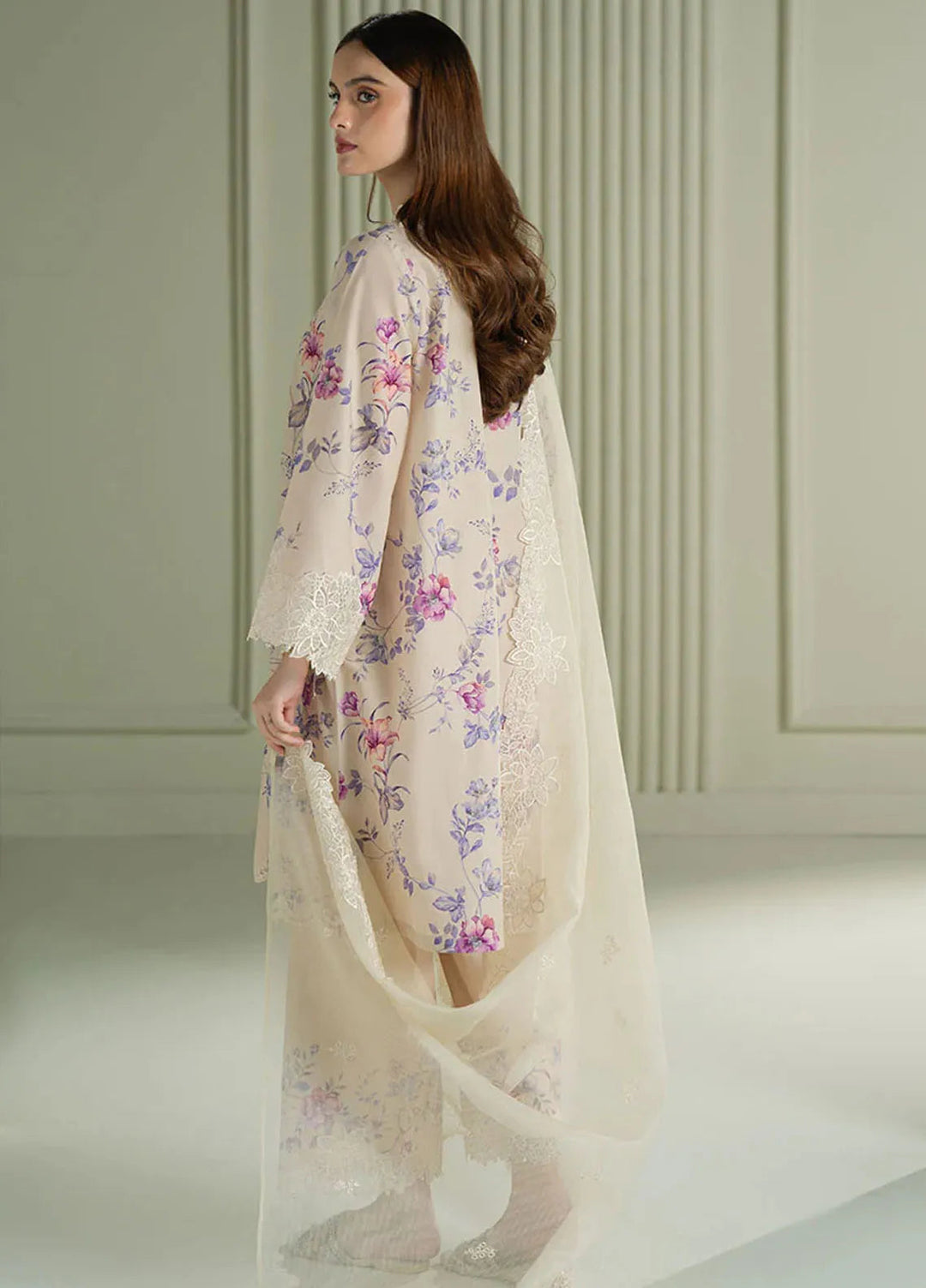 Mahiri by Cross Stitch Embroidered Lawn Suits Unstitched 3 Piece CS25ML Blooming Sand - Summer Collection