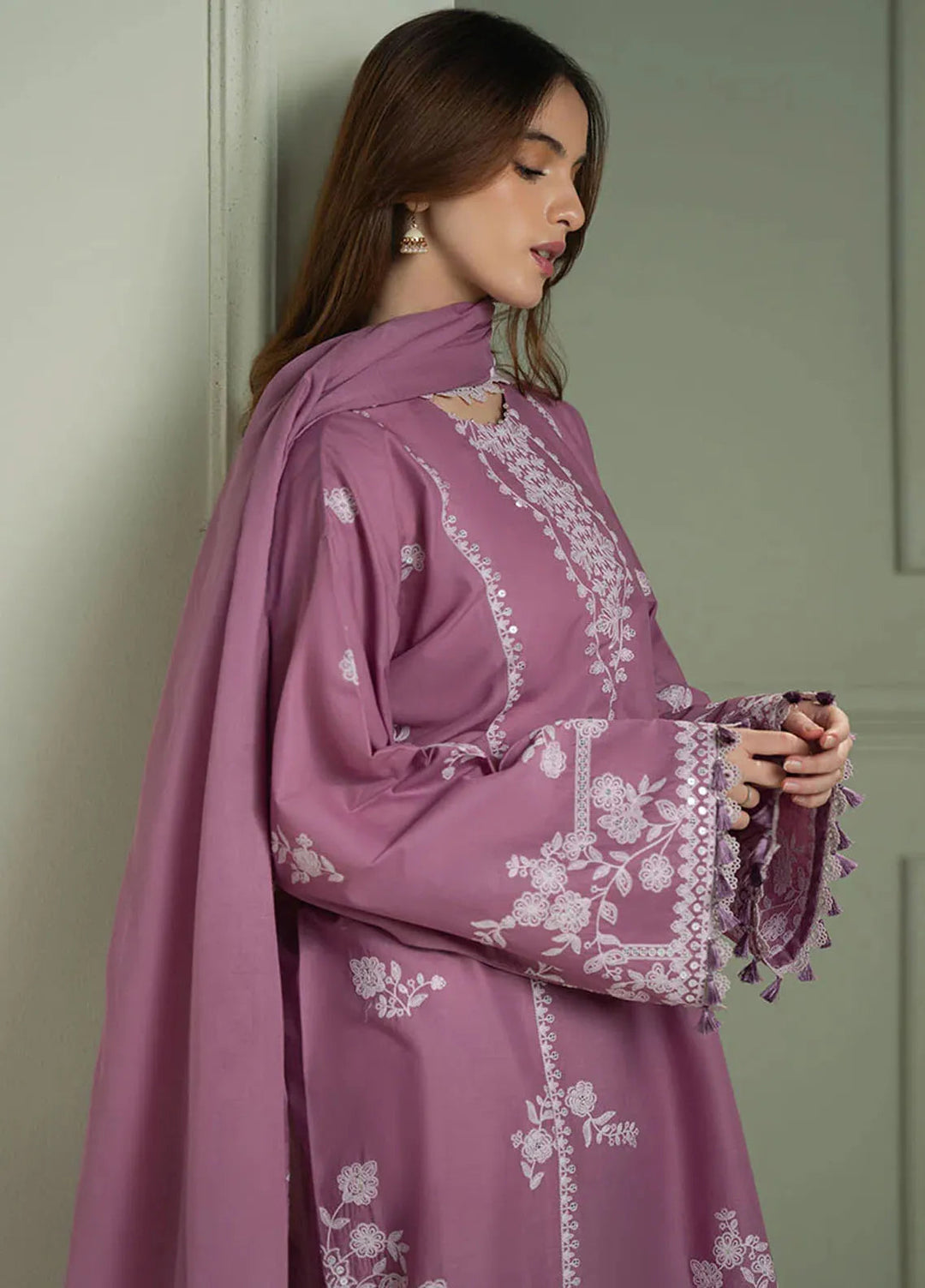 Mahiri by Cross Stitch Embroidered Lawn Suits Unstitched 3 Piece CS25ML Orchid Glaze - Summer Collection