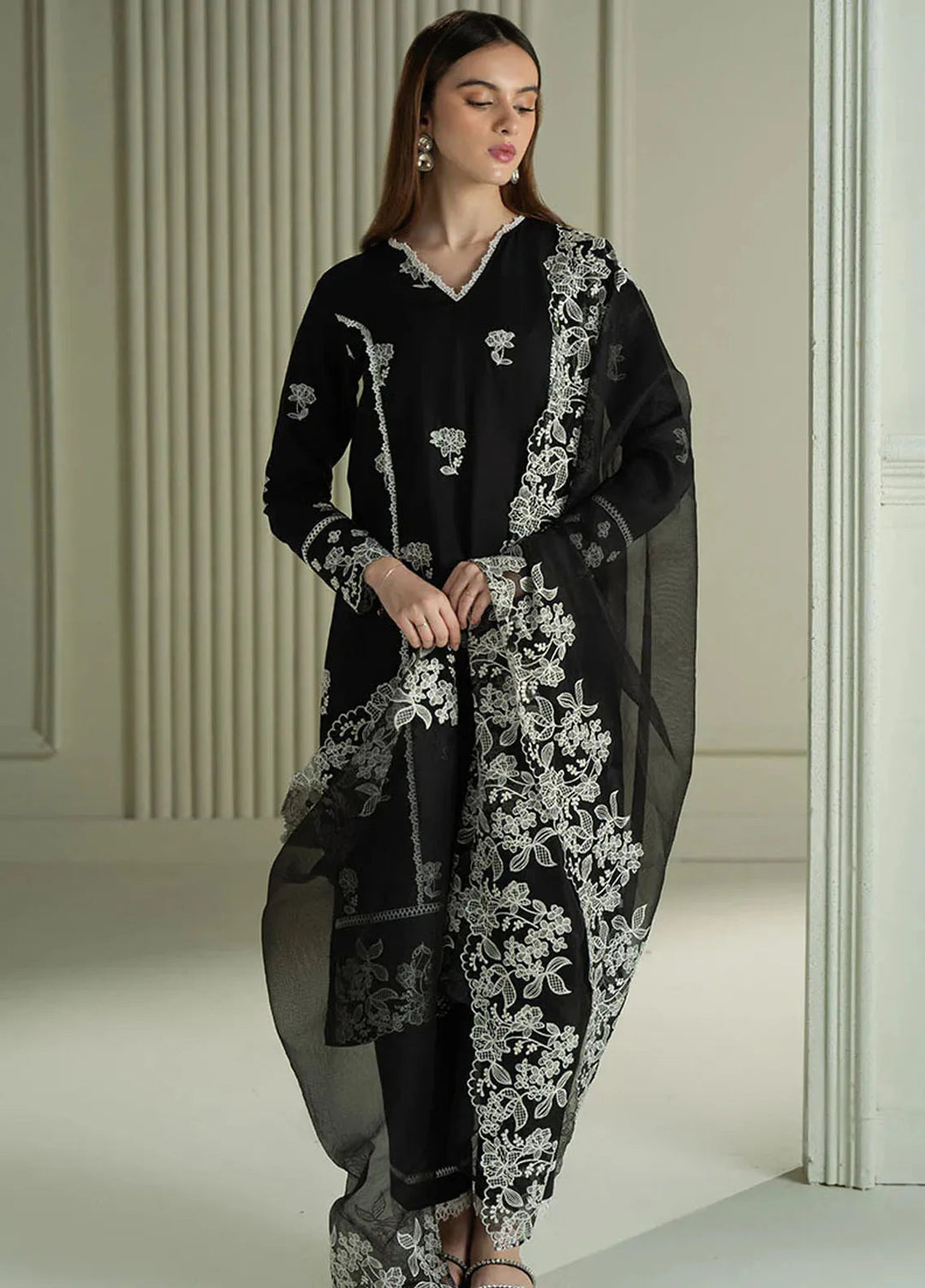 Mahiri by Cross Stitch Embroidered Lawn Suits Unstitched 3 Piece CS25ML Raven Mesh - Summer Collection