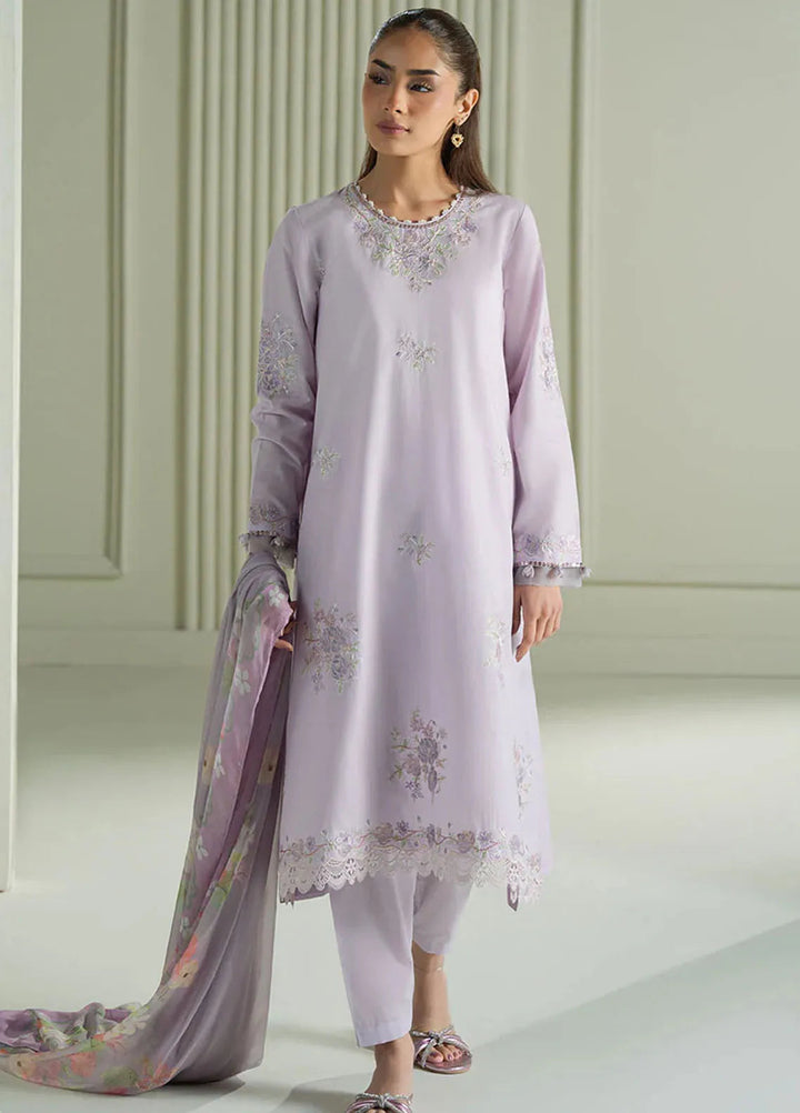 Mahiri by Cross Stitch Embroidered Lawn Suits Unstitched 3 Piece CS25ML Violet Veil - Summer Collection