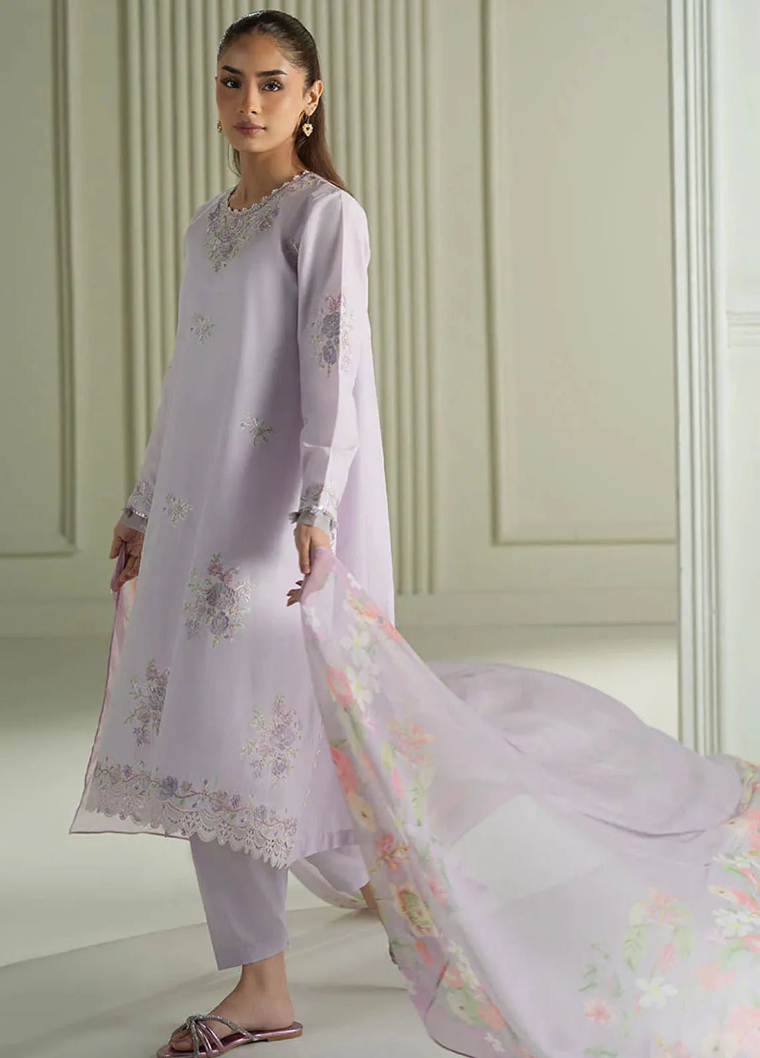 Mahiri by Cross Stitch Embroidered Lawn Suits Unstitched 3 Piece CS25ML Violet Veil - Summer Collection