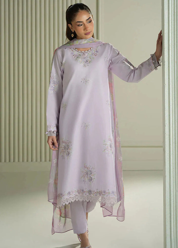 Mahiri by Cross Stitch Embroidered Lawn Suits Unstitched 3 Piece CS25ML Violet Veil - Summer Collection