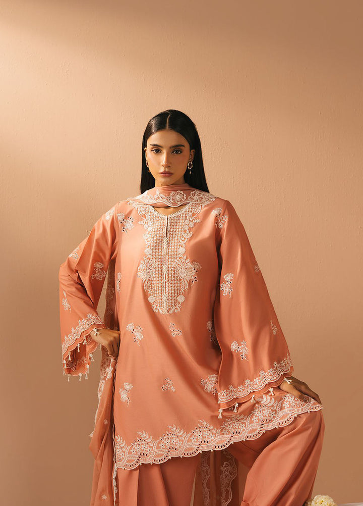 Mahiri by Cross Stitch Embroidered Lawn Suits Unstitched 3 Piece CS25ML4 Coral Charm - Summer Collection