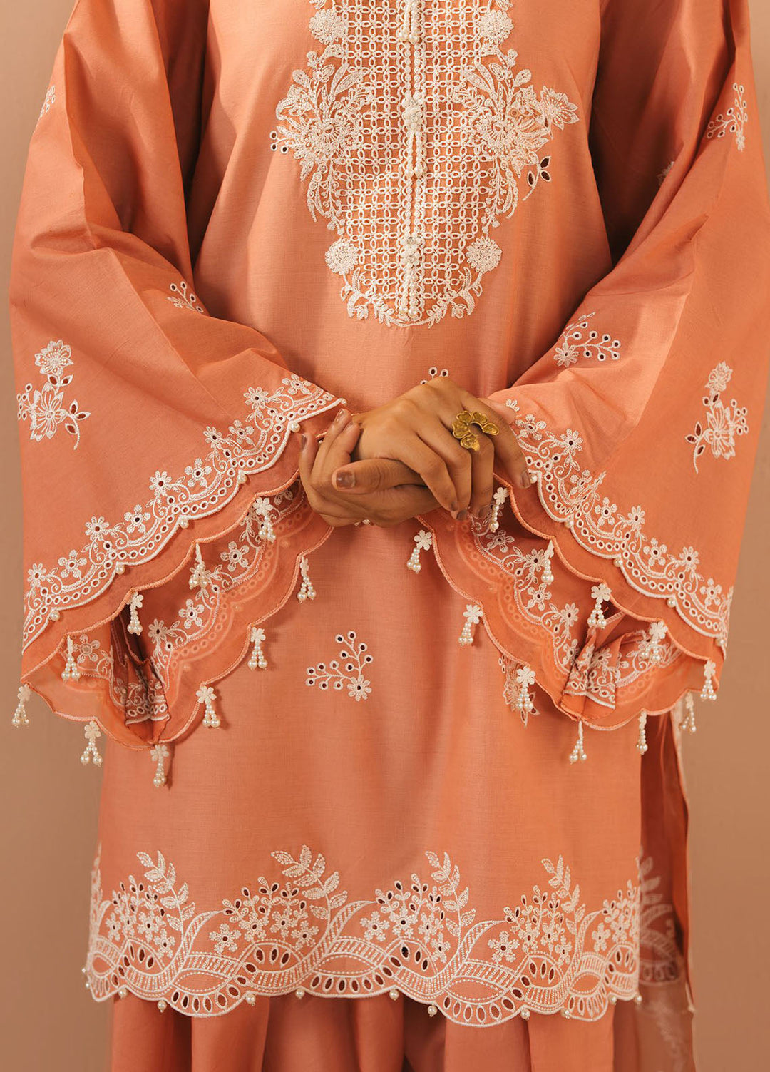 Mahiri by Cross Stitch Embroidered Lawn Suits Unstitched 3 Piece CS25ML4 Coral Charm - Summer Collection