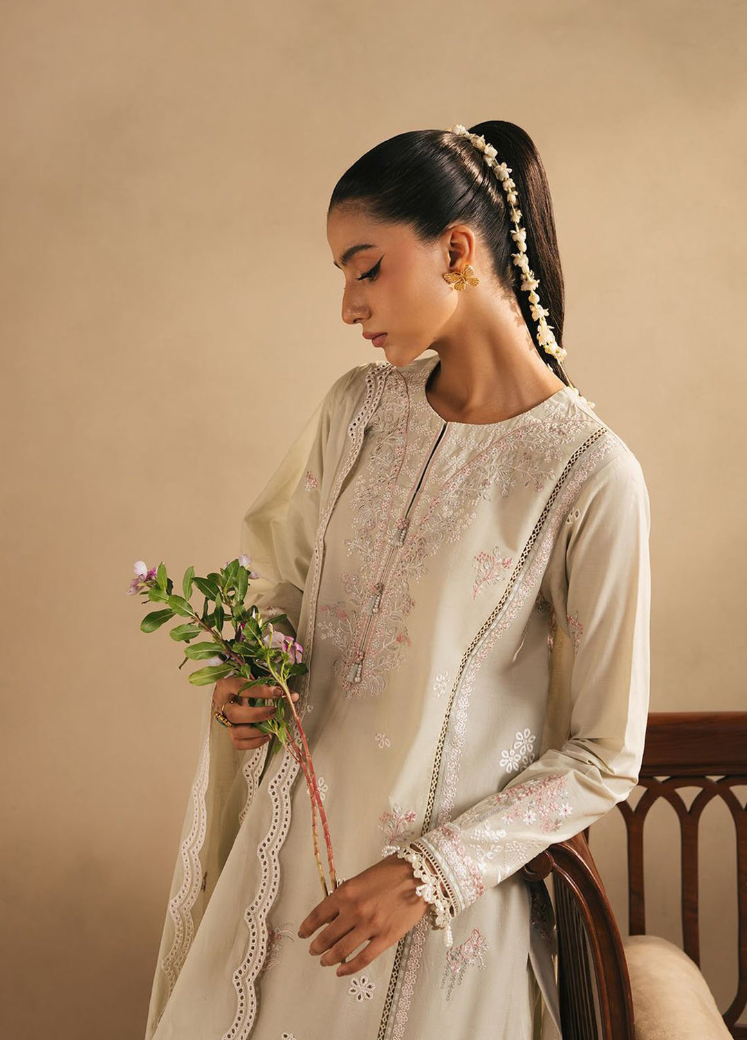 Mahiri by Cross Stitch Embroidered Lawn Suits Unstitched 3 Piece CS25ML4 Frosted Mint - Summer Collection