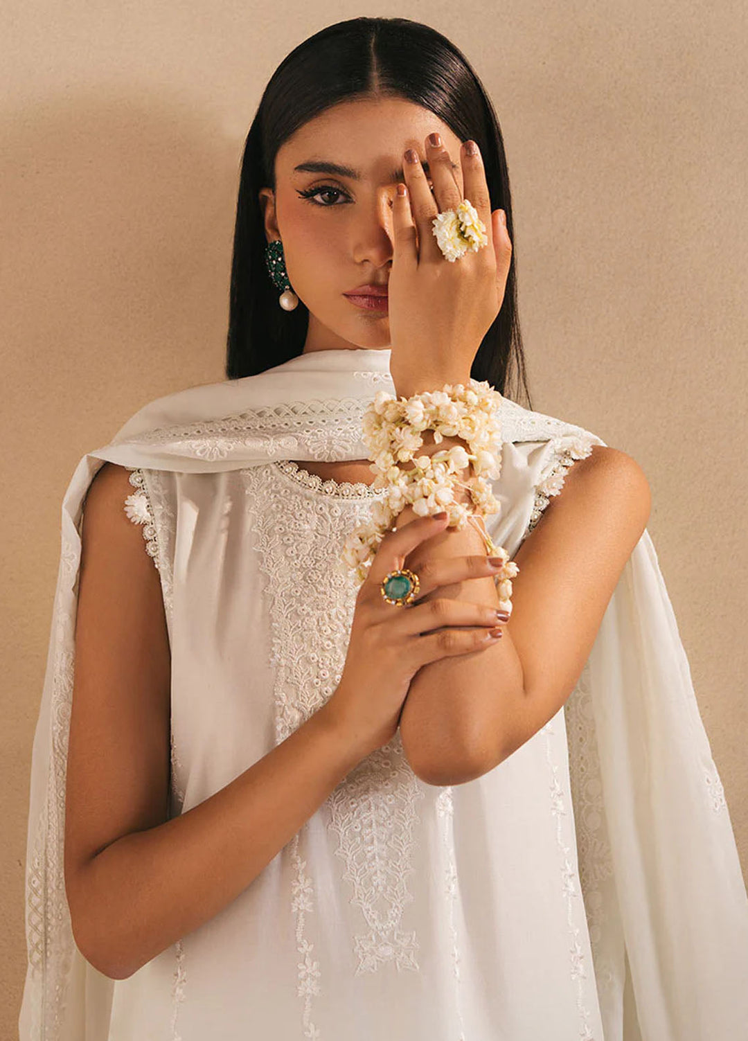 Mahiri by Cross Stitch Embroidered Lawn Suits Unstitched 3 Piece CS25ML4 Misty Green - Summer Collection