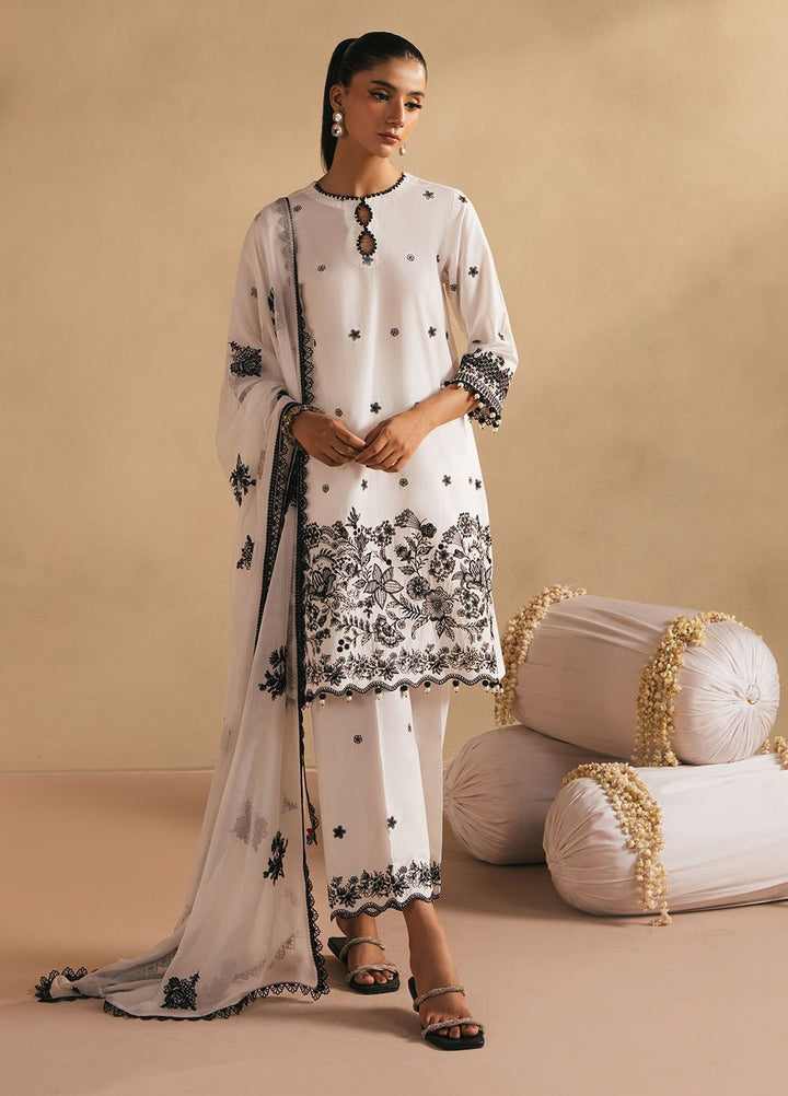 Mahiri by Cross Stitch Embroidered Lawn Suits Unstitched 3 Piece CS25ML4 Monochrome Bliss - Summer Collection