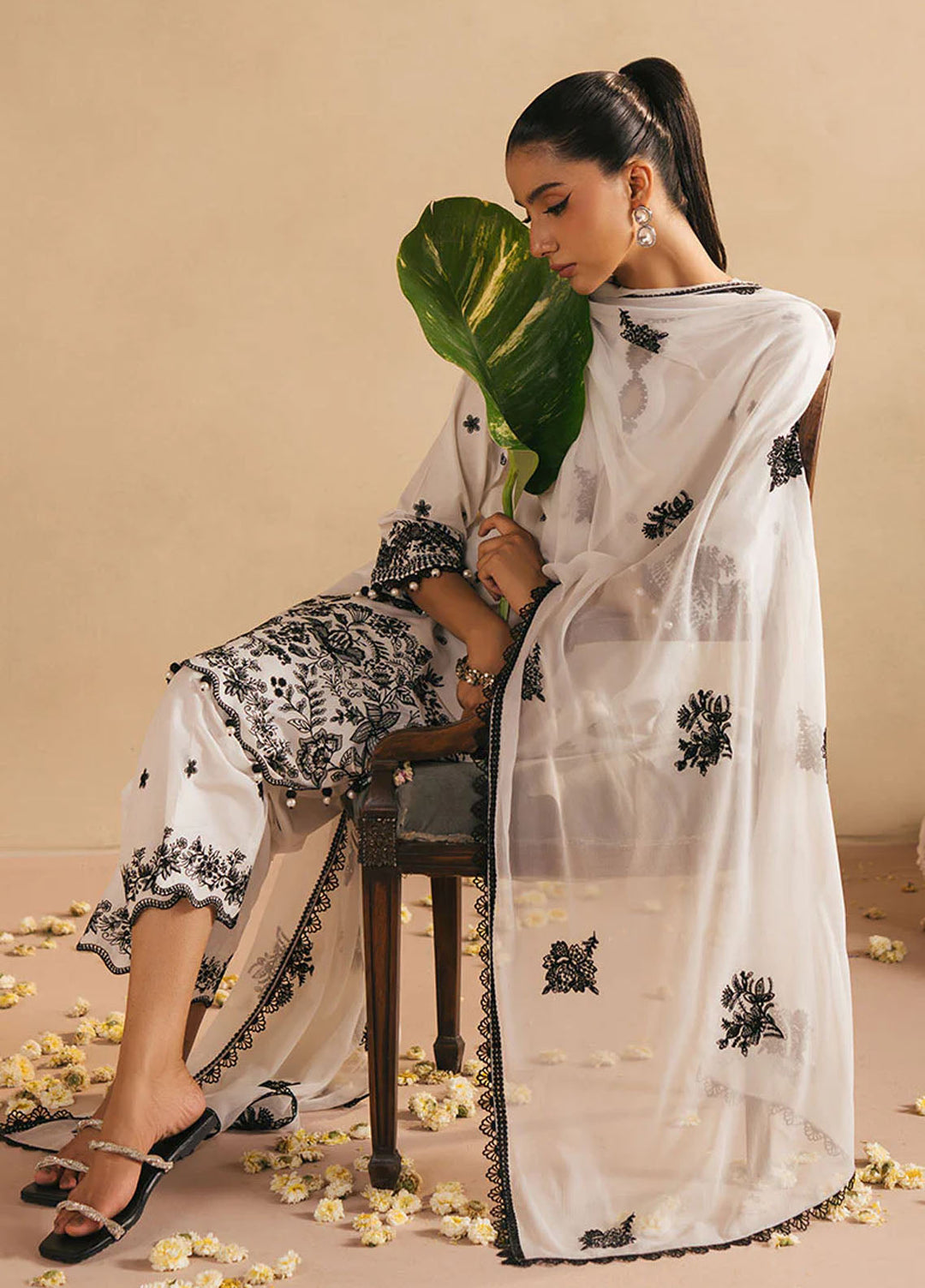 Mahiri by Cross Stitch Embroidered Lawn Suits Unstitched 3 Piece CS25ML4 Monochrome Bliss - Summer Collection