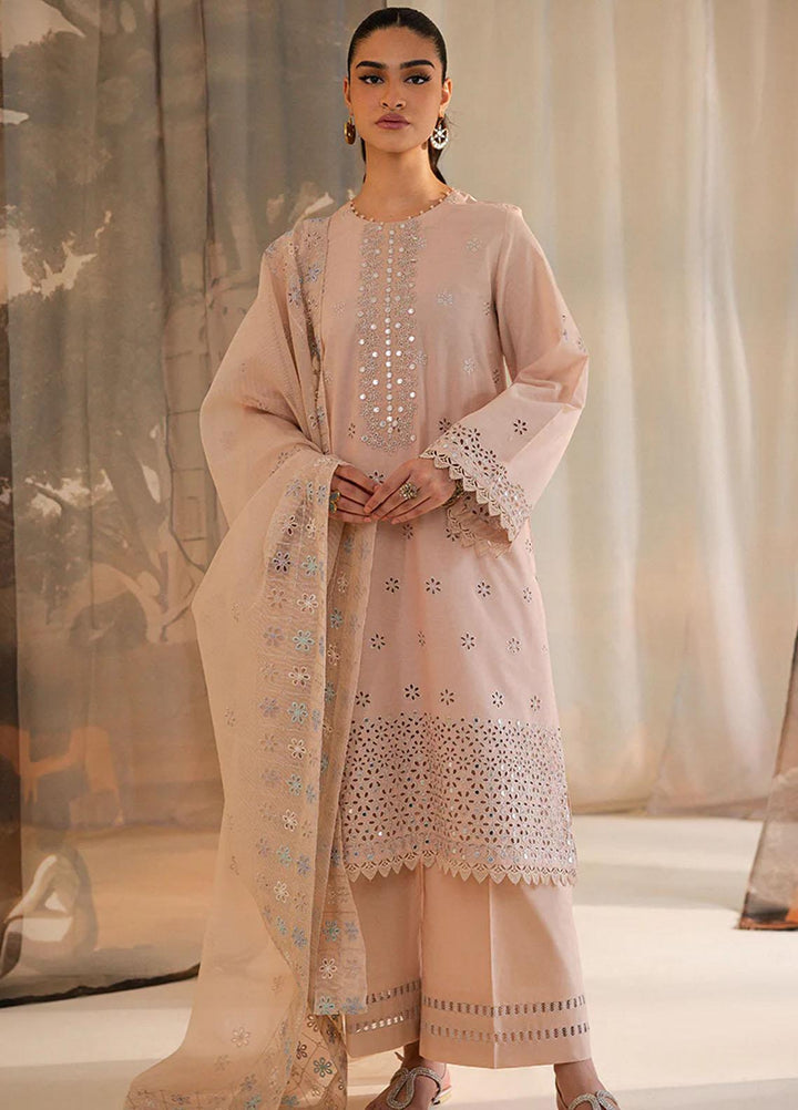 Mahiri By Cross Stitch Embroidered Lawn Suits Unstitched 3 Piece CS23M-V4 Adobe Rose - Summer Collection