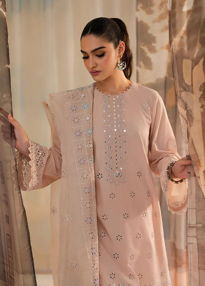 Mahiri By Cross Stitch Embroidered Lawn Suits Unstitched 3 Piece CS23M-V4 Adobe Rose - Summer Collection