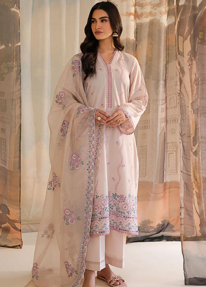 Mahiri By Cross Stitch Embroidered Lawn Suits Unstitched 3 Piece CS23M-V4 Hushed Violet - Summer Collection