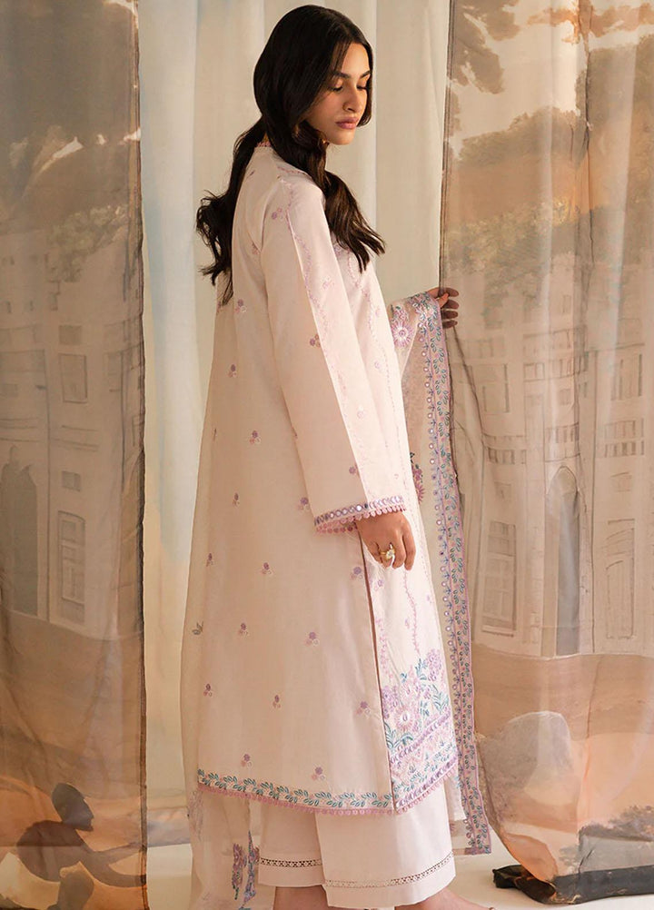 Mahiri By Cross Stitch Embroidered Lawn Suits Unstitched 3 Piece CS23M-V4 Hushed Violet - Summer Collection