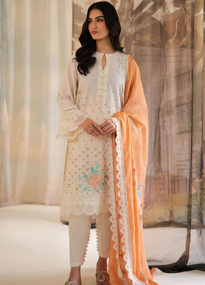 Mahiri By Cross Stitch Embroidered Lawn Suits Unstitched 3 Piece CS23M-V4 Coral Fleck - Summer Collection