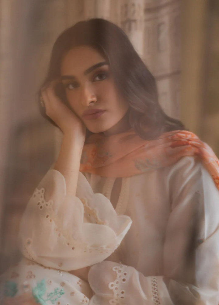 Mahiri By Cross Stitch Embroidered Lawn Suits Unstitched 3 Piece CS23M-V4 Coral Fleck - Summer Collection