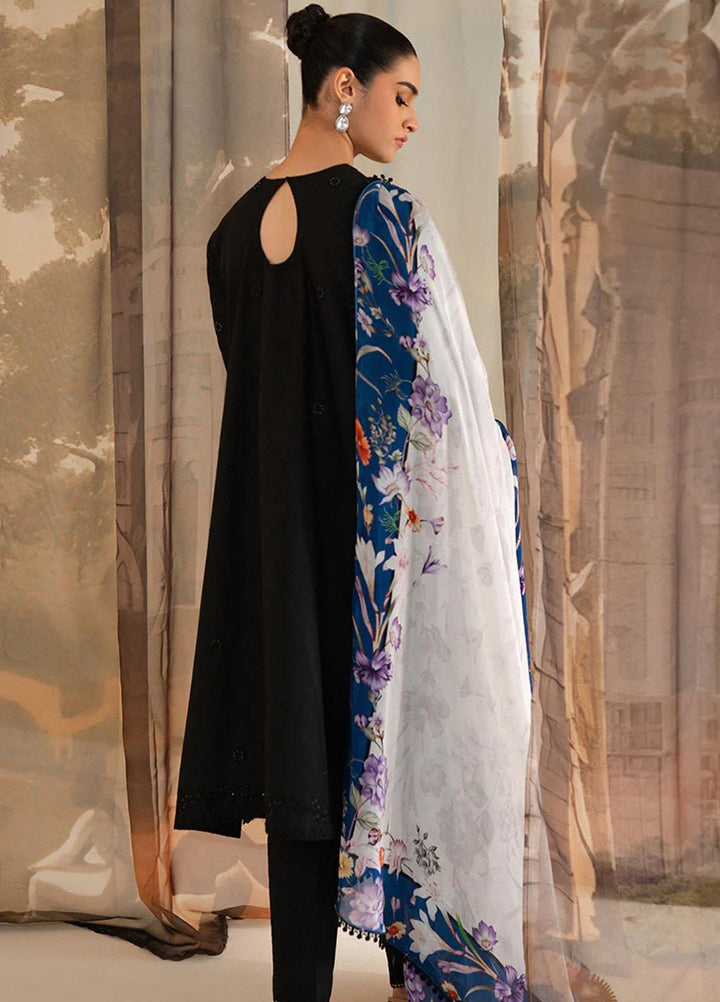 Mahiri By Cross Stitch Embroidered Lawn Suits Unstitched 3 Piece CS23M-V4 Dark Floret - Summer Collection