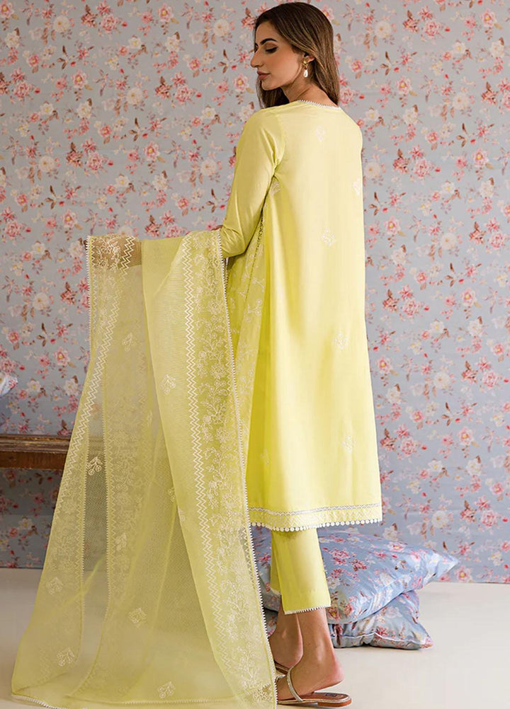 Mahiri By Cross Stitch Embroidered Lawn Suits Unstitched 3 Piece CS23M-V5 D-01 Calla Green - Summer Collection