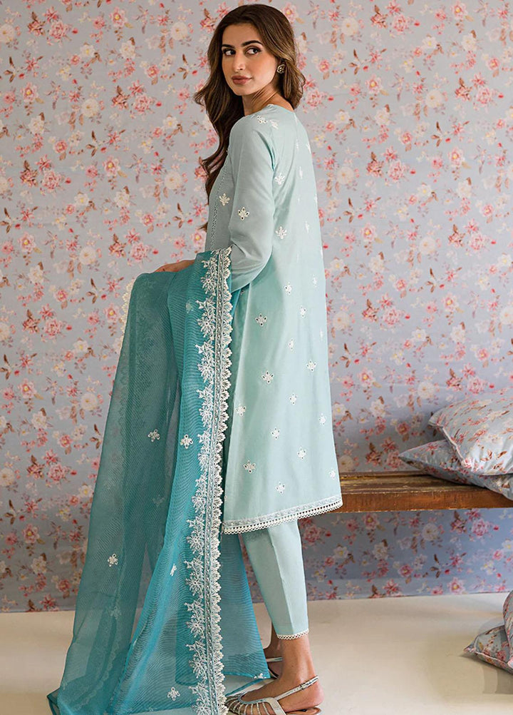 Mahiri By Cross Stitch Embroidered Lawn Suits Unstitched 3 Piece CS23M-V5 D-02 Corsican Pearl - Summer Collection